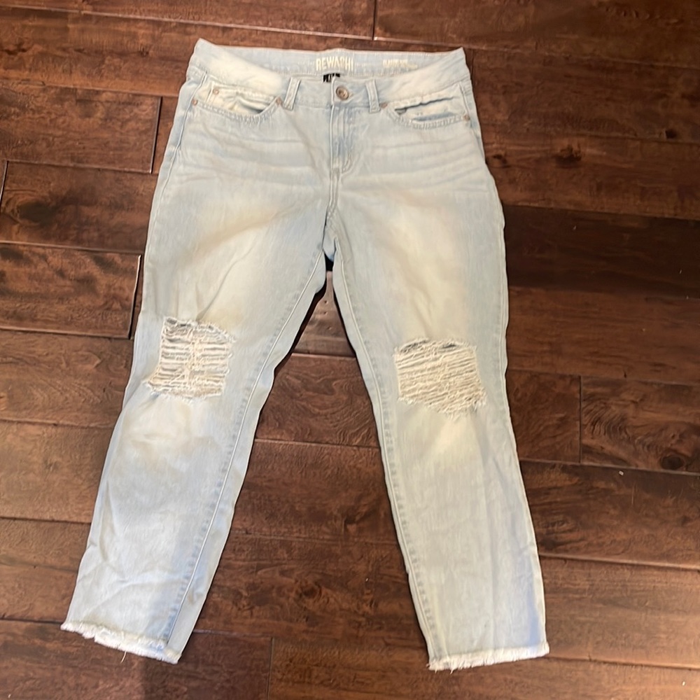 Rewash classic rise cropped vintage reunion denim jeans / size 11/30